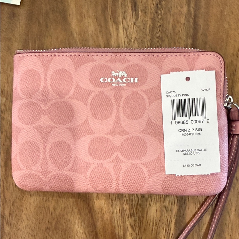Coach Pink Wristlet Clutch